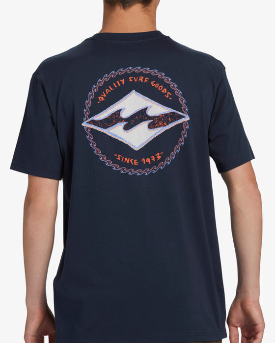 Billabong Rotor Diamond Tee-Navy