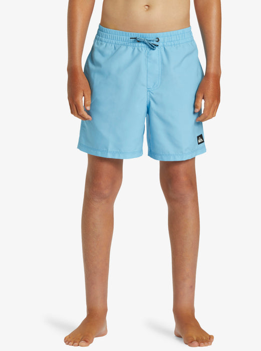 Quiksilver Youth Everyday Solid Volley 14 Boardshorts-Alaskan Blue