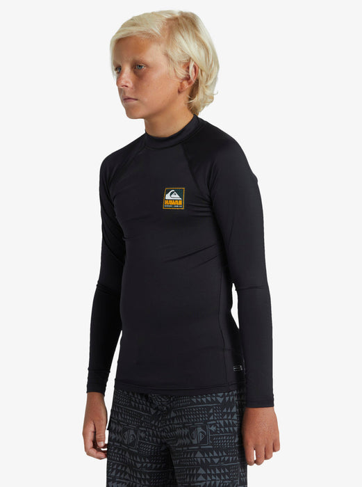 Quiksilver Youth HI Badge UPF 50 L/S Rashguard-Black