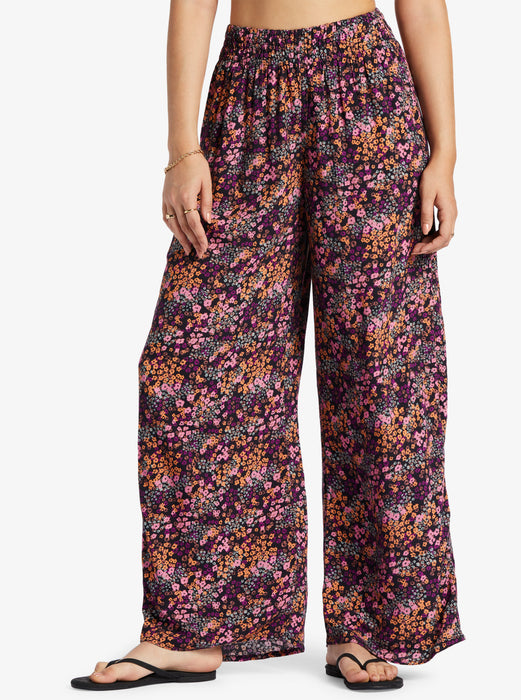 Pantalones & Vaqueros Mujer  Roxy Forever And A Day - Pantalón ligero para  Mujer Anthracite Floral Daze - Azulpesca