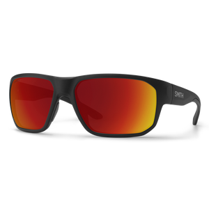 Smith Arvo Sunglasses-Matte Black/ChromaPop Polar Red Mirror