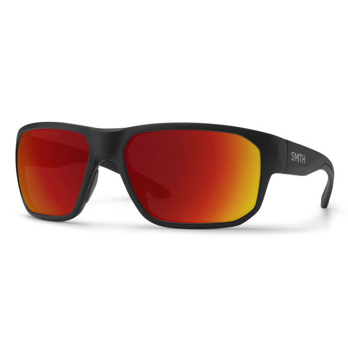 Smith Arvo Sunglasses-Matte Black/ChromaPop Polar Red Mirror