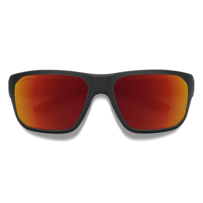 Smith Arvo Sunglasses-Matte Black/ChromaPop Polar Red Mirror