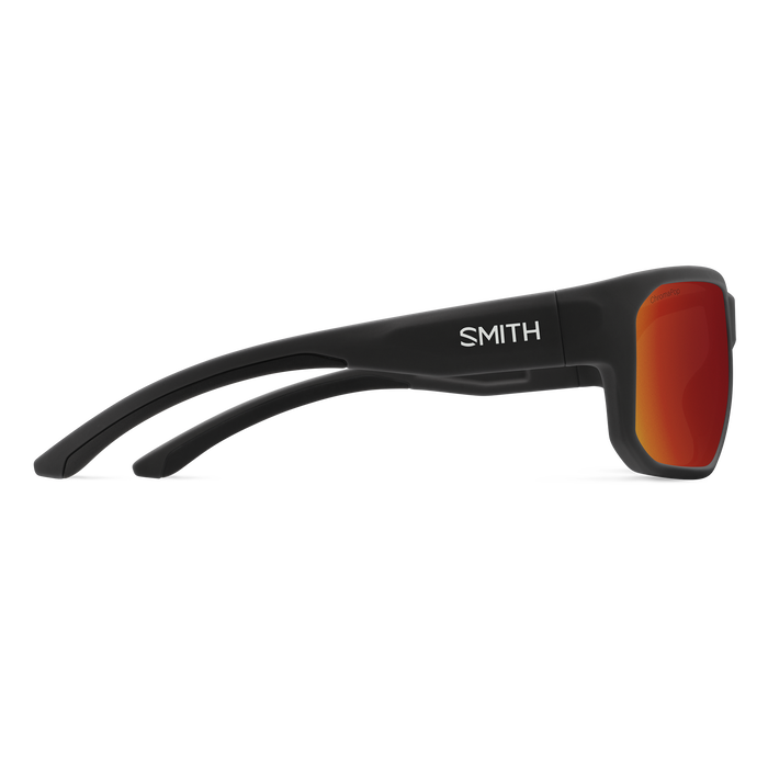 Smith Arvo Sunglasses-Matte Black/ChromaPop Polar Red Mirror