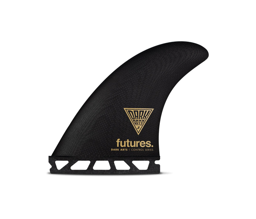 Futures Dark Arts Control Series Tri Fin Set-Black/Gold-Large