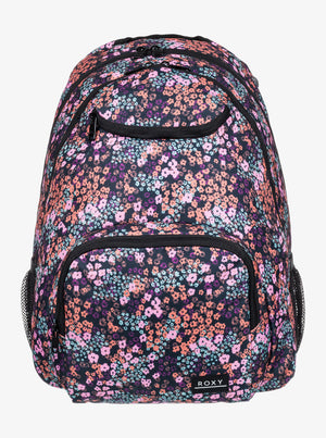 Roxy Shadow Swell Printed Backpack-Anthracite Floral Fiesta