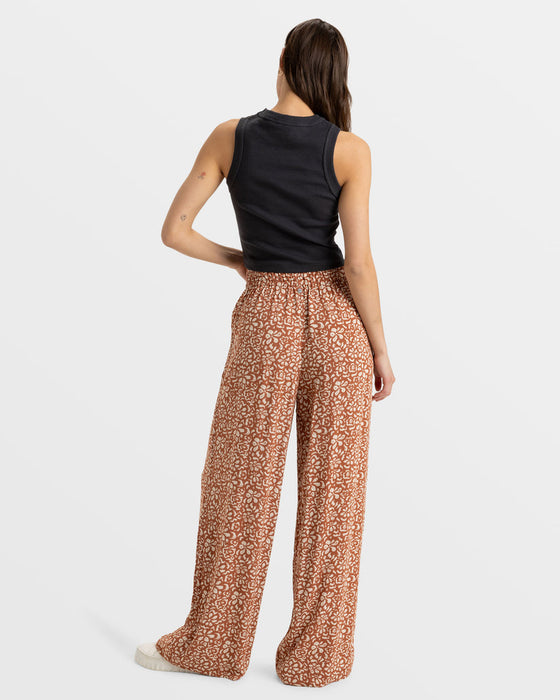 Roxy Forever And A Day Pants-Russet Freefallin Floral Fresh