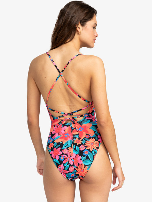 Roxy PT Beach Classics One Piece-Anthracite Floral Fiesta Big