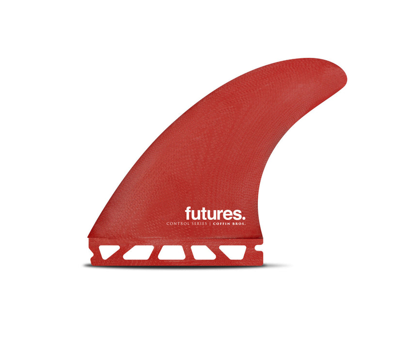 Futures Coffin Bros Control Series Tri Fin Set-Red/Black-Medium