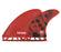 Futures Coffin Bros Control Series Tri Fin Set-Red/Black-Medium