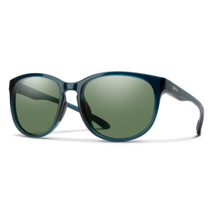 Smith Lake Shasta Sunglasses-Pacific Crystal/ChromaPop Polar Gray Green