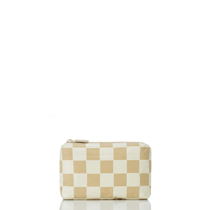 Aloha Collection Mini Checkmate Pouch-Creme/Dune