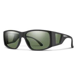 Smith Monroe Peak Sunglasses-Matte Black/ChromaPop Polar Gray Green