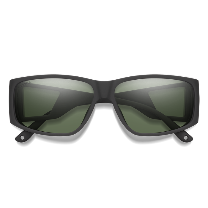 Smith Monroe Peak Sunglasses-Matte Black/ChromaPop Polar Gray Green