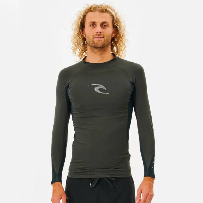 Rip Curl Waves L/S Rashguard-Light Grey Marle