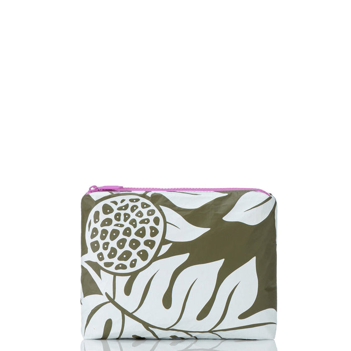 Aloha Collection Small Holomua Pouch-White/Olive