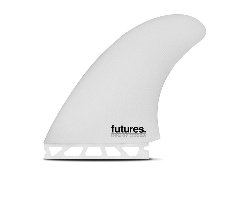 Futures SOC Fiberglass Twin Fin Set-White Marble