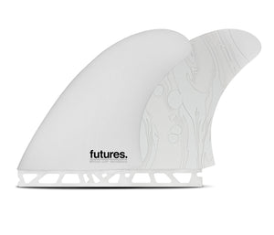 Futures SOC Fiberglass Twin Fin Set-White Marble