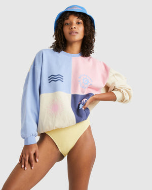 Billabong Later Days Kendall Crew Sweatshirt-Dusty Rose