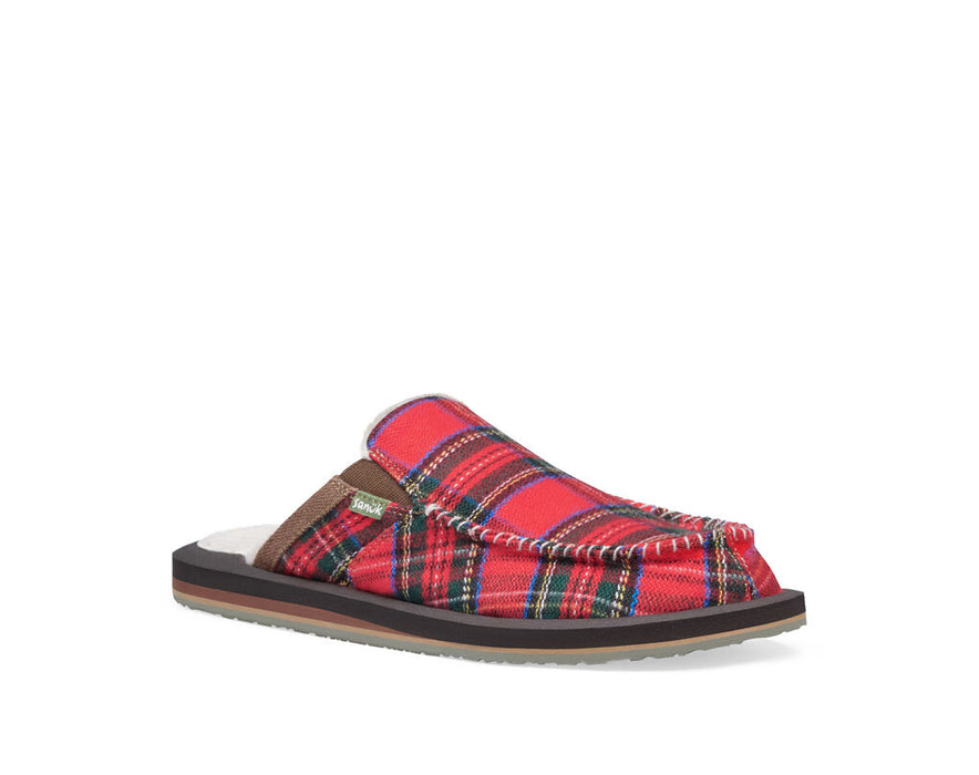 Sanuk You Got My Back ST Plaid Chill Shoe Crimson REAL Watersports