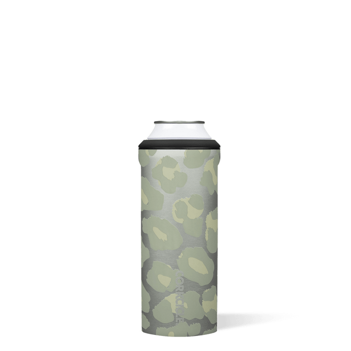 Corkcicle Slim Can Cooler-Snow Leopard