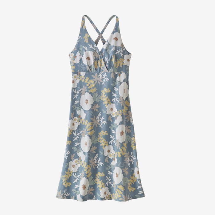 Patagonia Amber Dawn Dress-Flower Power: Light Plume Grey