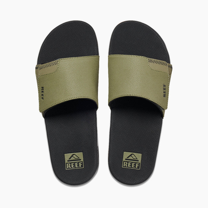 Reef Fanning Slide Sandal Olive Gum REAL Watersports