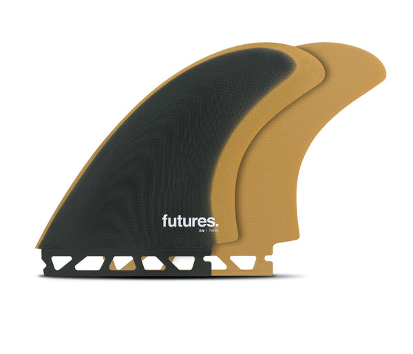 Futures EN Fiberglass Twin Fin Set-Slate/Ochre — REAL Watersports