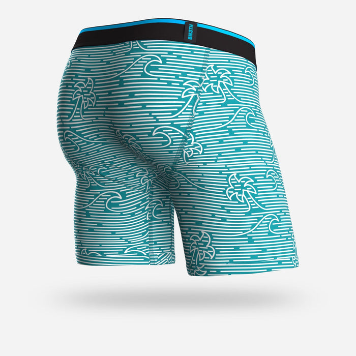 BN3TH Classic Print Boxer Brief-Linear Wave Turquoise