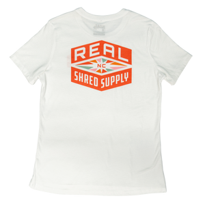 REAL Wmn's Shred Supply Tee-White