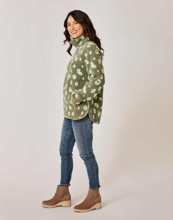 Carve Designs Wetsport Jacquard Tunic-Olive Leopard