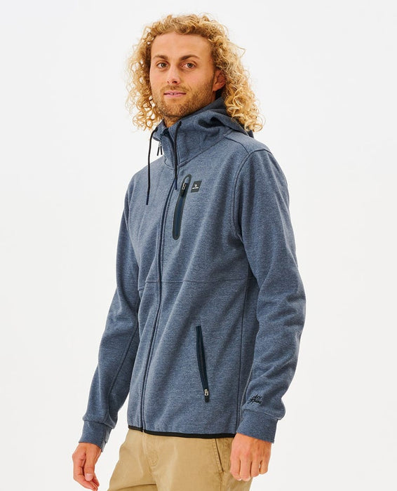 Rip Curl Anti Series Departed Zip Jacket-Navy Marle