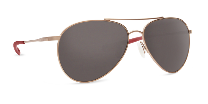 Costa Piper Sunglasses Satin Rose Gold Grey 580P